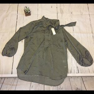 New York & Company Blouse with Tie Neck